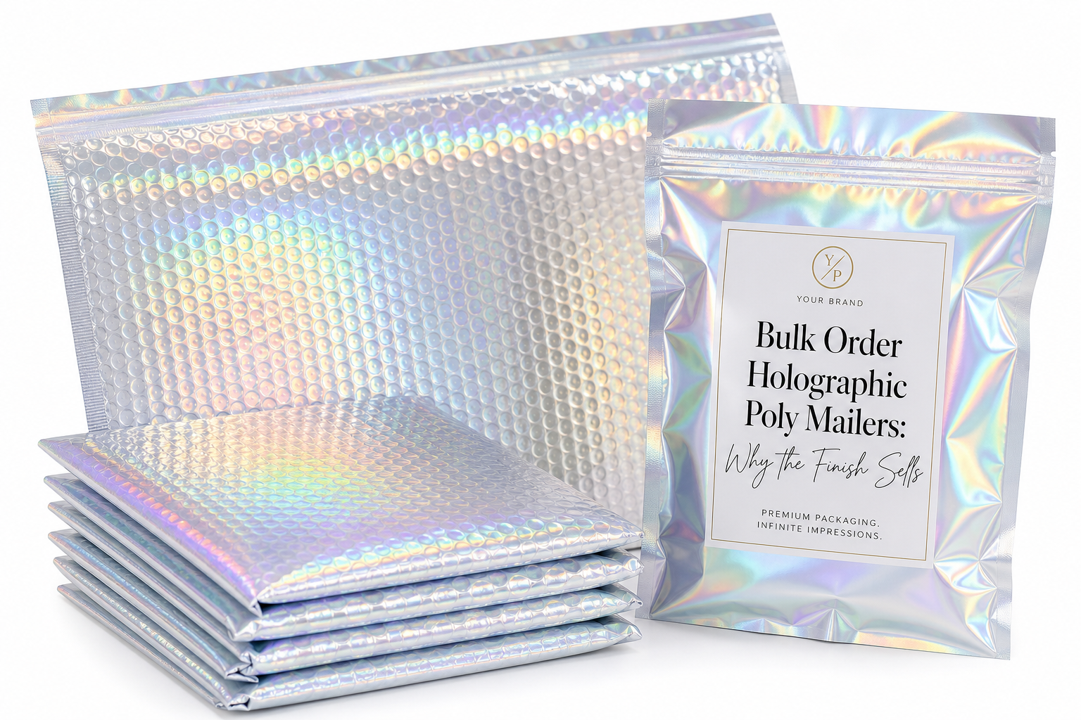 Bulk Order Holographic Poly Mailers for Brand Impact