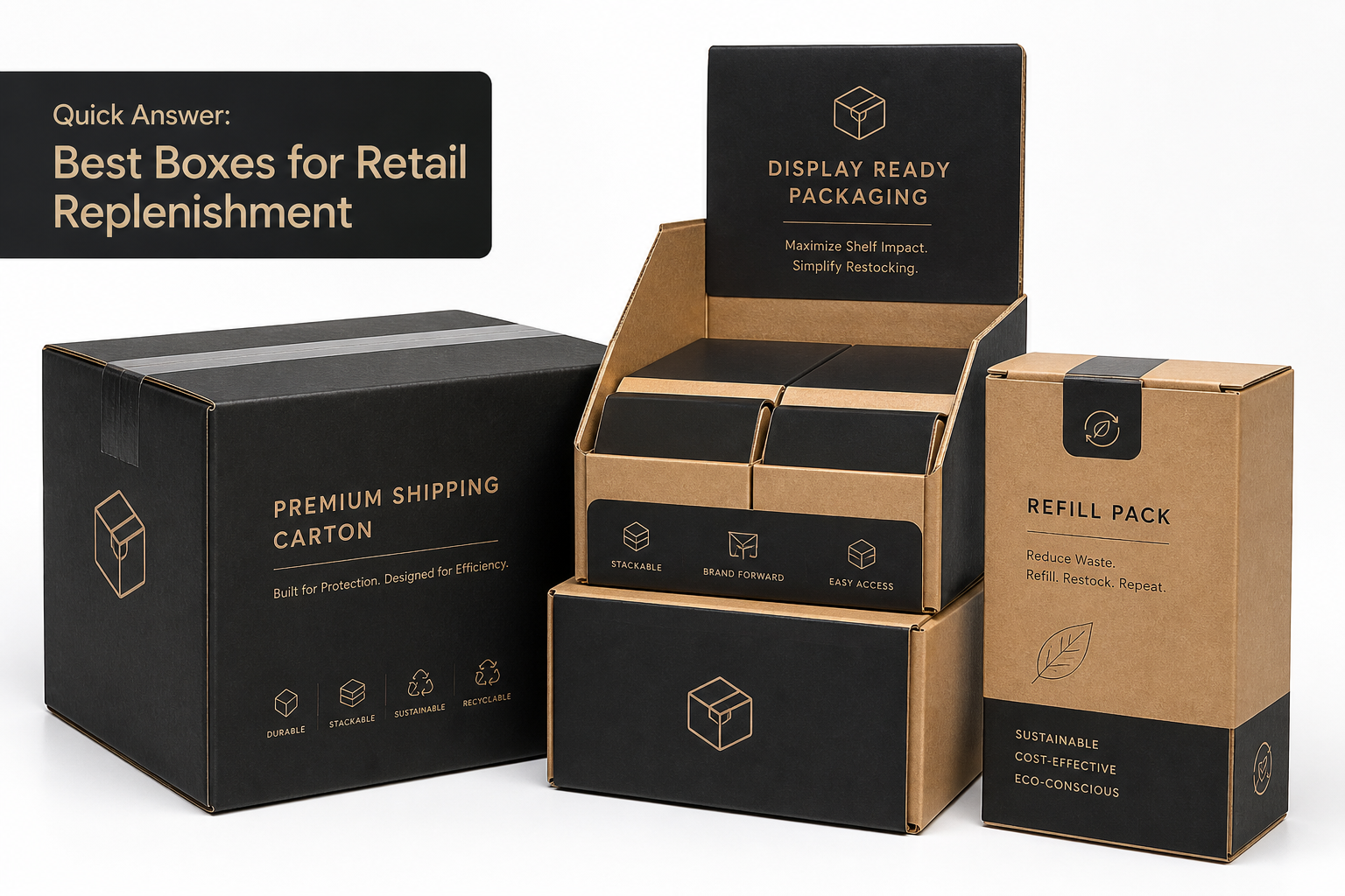 Boxes for Retail Replenishment Compared: Dieline, Finish, Proof, and Buyer Review