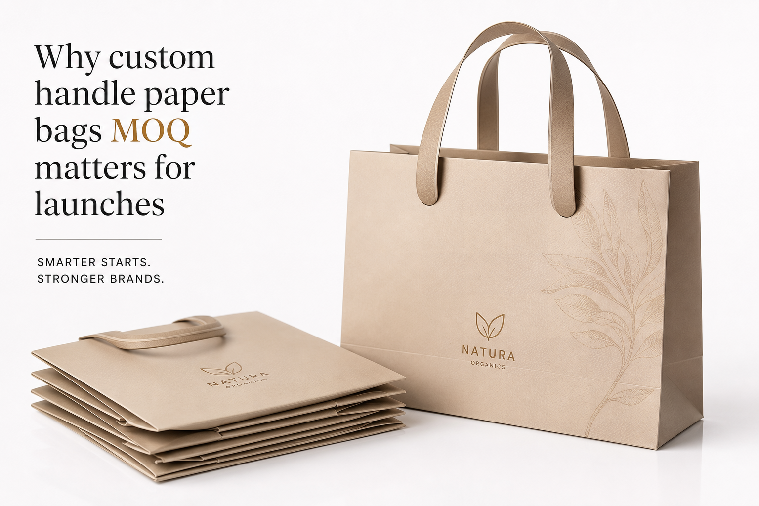 Custom Handle Paper Bags MOQ: Pricing, Specs & Process