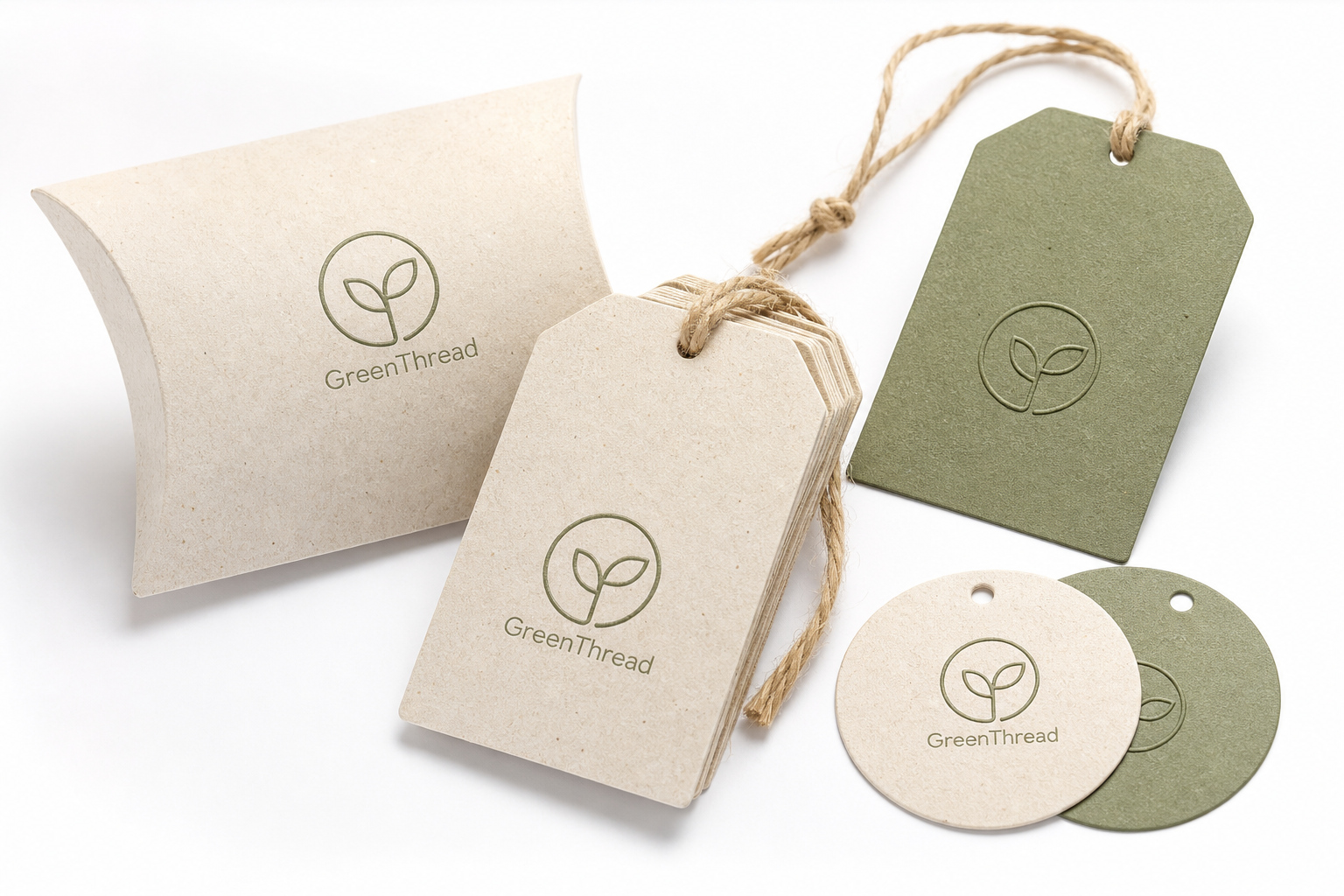Custom Recycled Hang Tags with Logo for Sustainable Brands