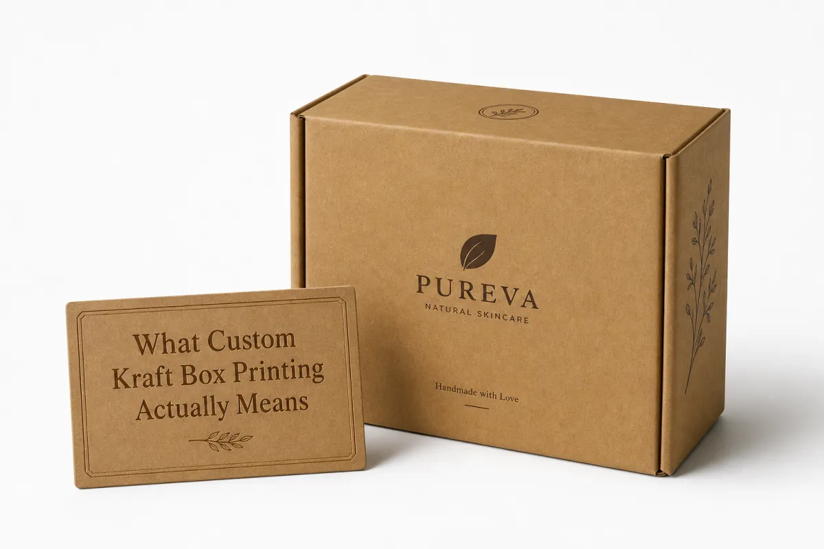Custom Kraft Box Printing: Board, Finish, Dieline, and Unit