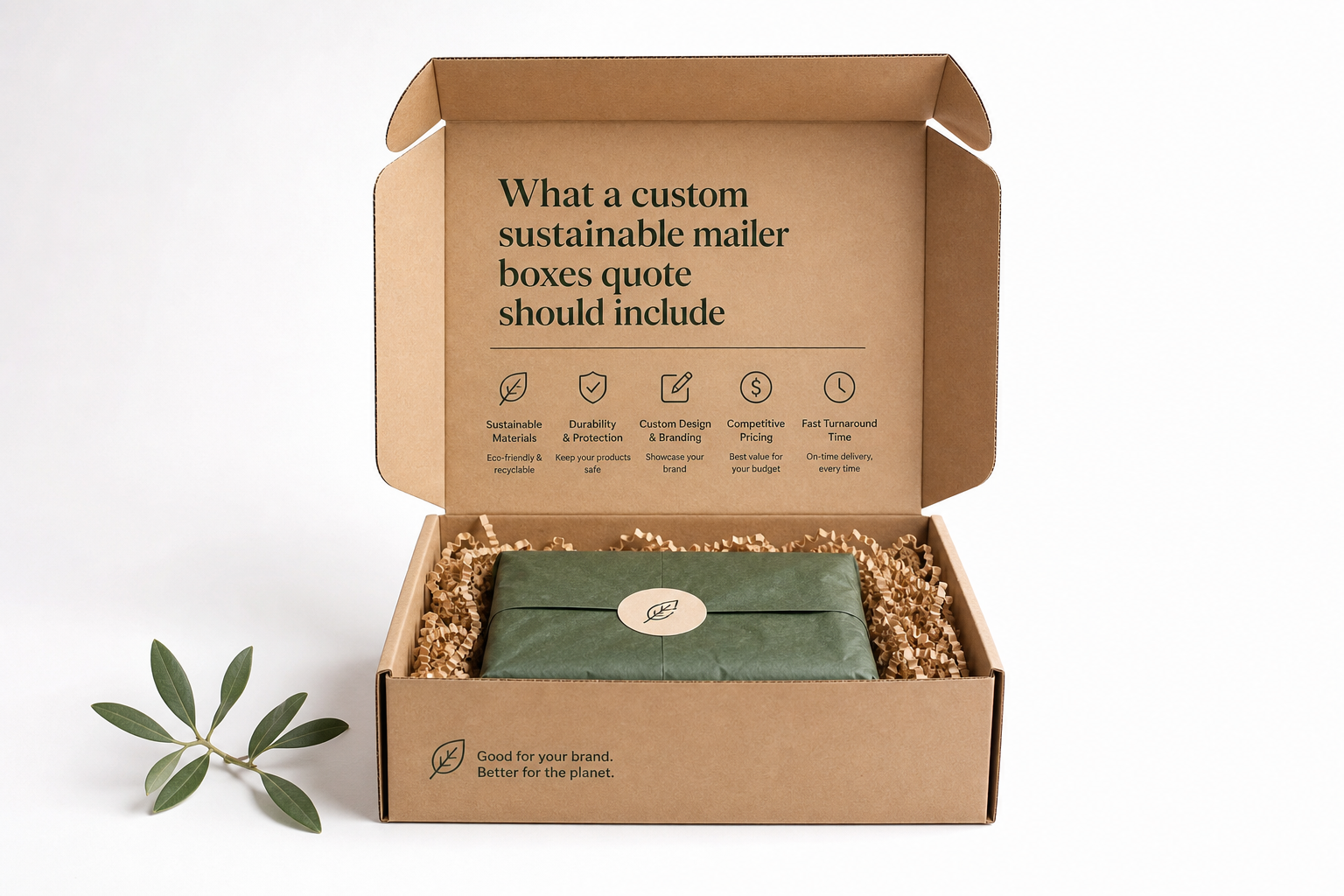 Custom Sustainable Mailer Boxes Quote: Film, Print, MOQ, and Carton Packing