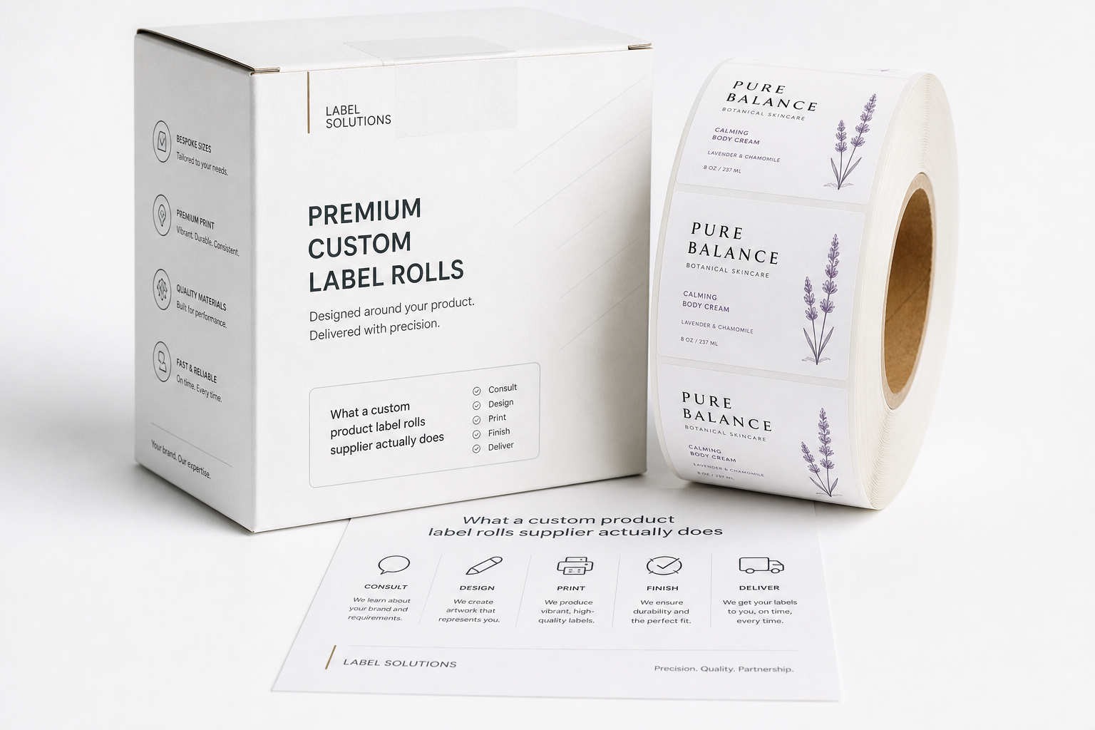 Custom Product Label Rolls Supplier: Material, Adhesive, Artwork, and MOQ