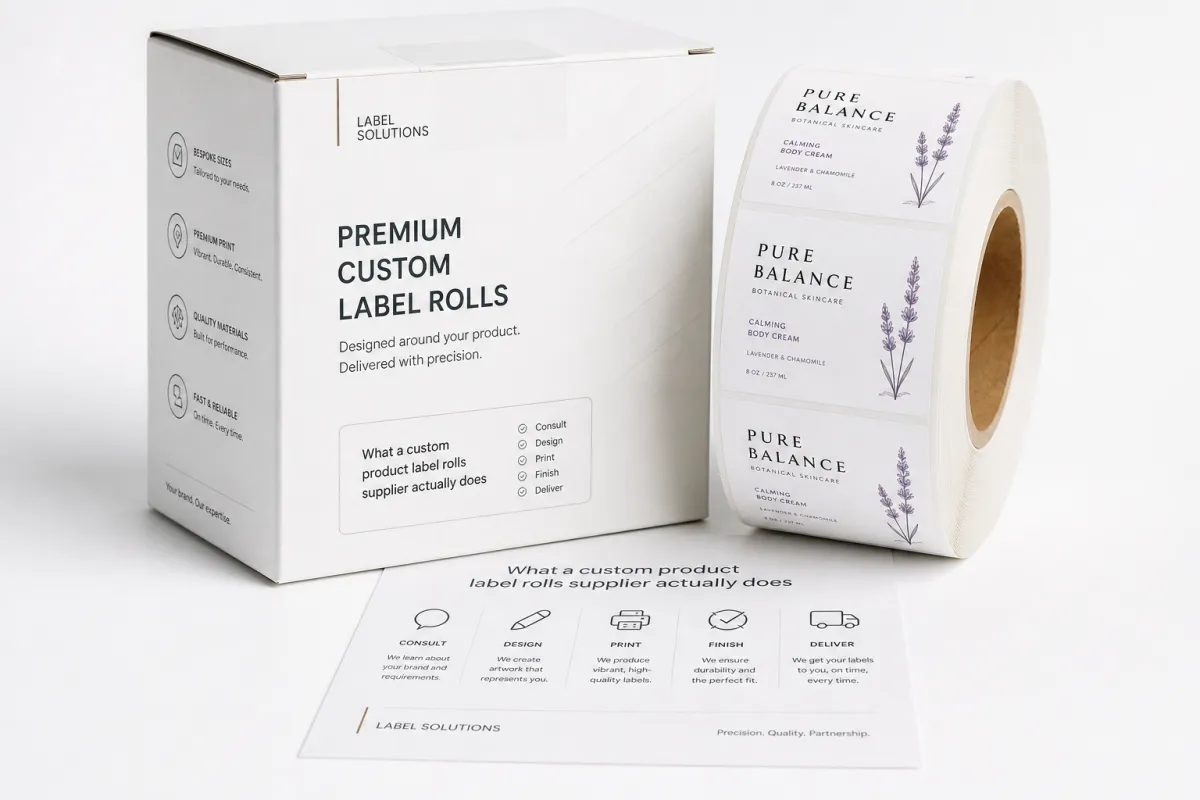 Custom Product Label Rolls Supplier