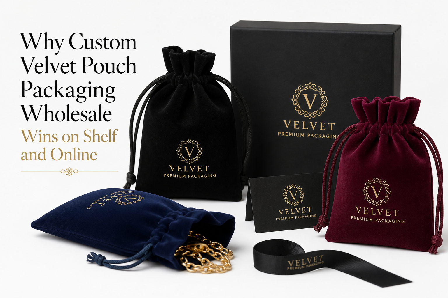 Custom Velvet Pouch Packaging Wholesale: Pricing & Specs