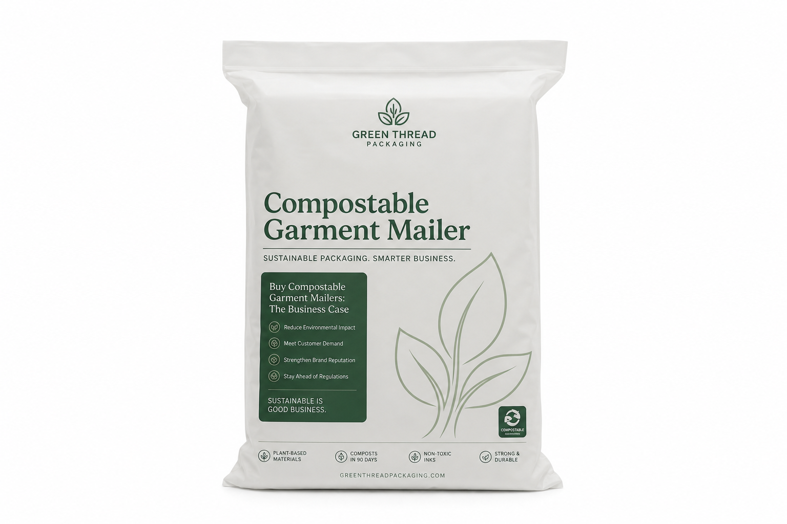 Buy Compostable Garment Mailers: Sizes, Pricing & MOQ