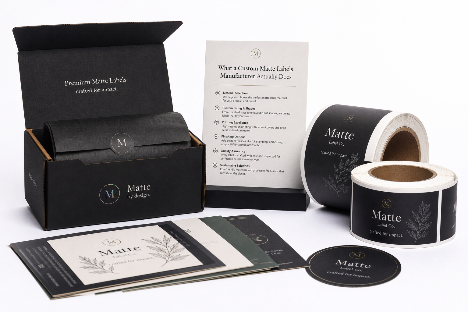 Custom Matte Labels Manufacturer: Material, Adhesive, Artwork, and MOQ