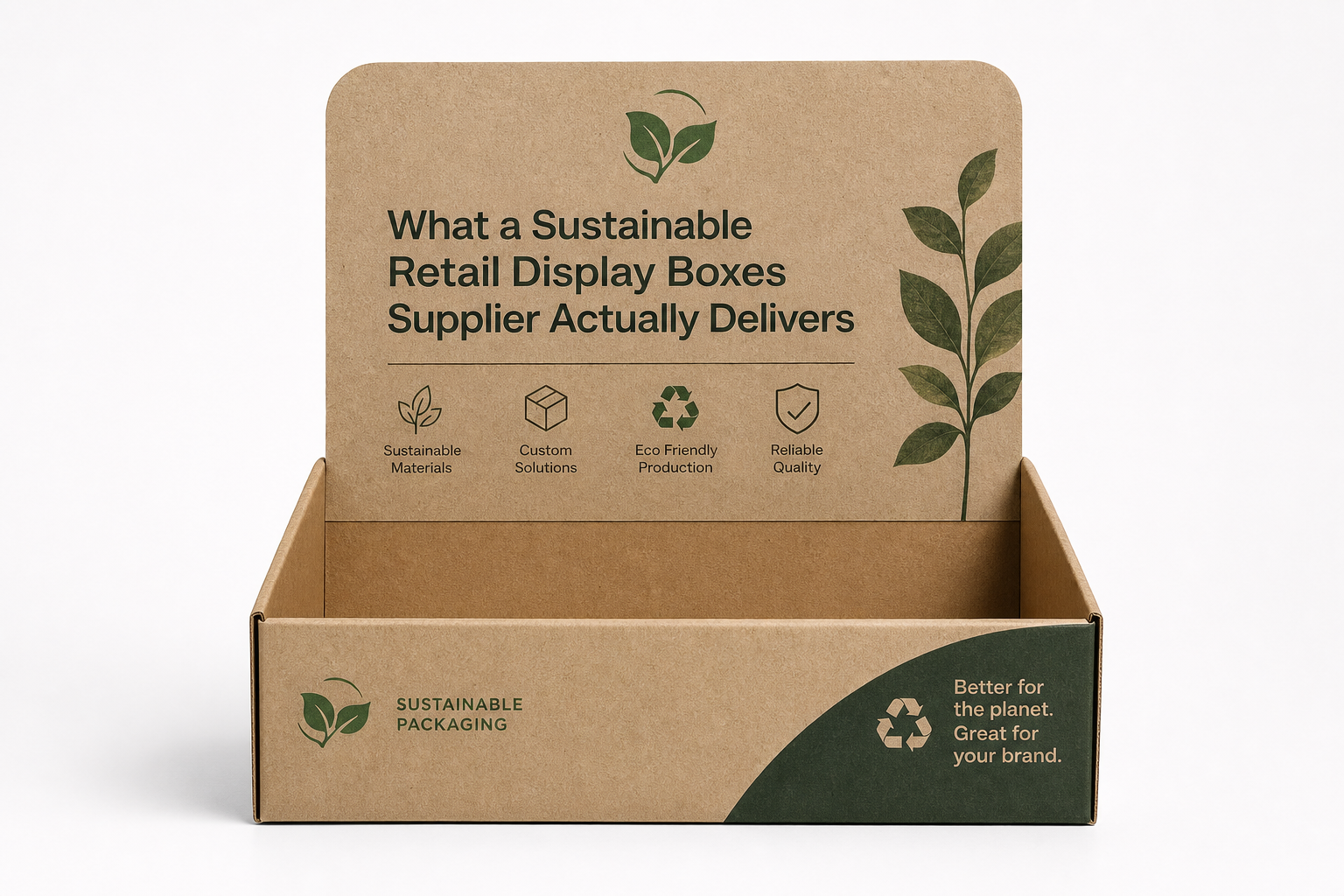 Sustainable Retail Display Boxes Supplier: Board, Finish, Dieline, and Unit Cost