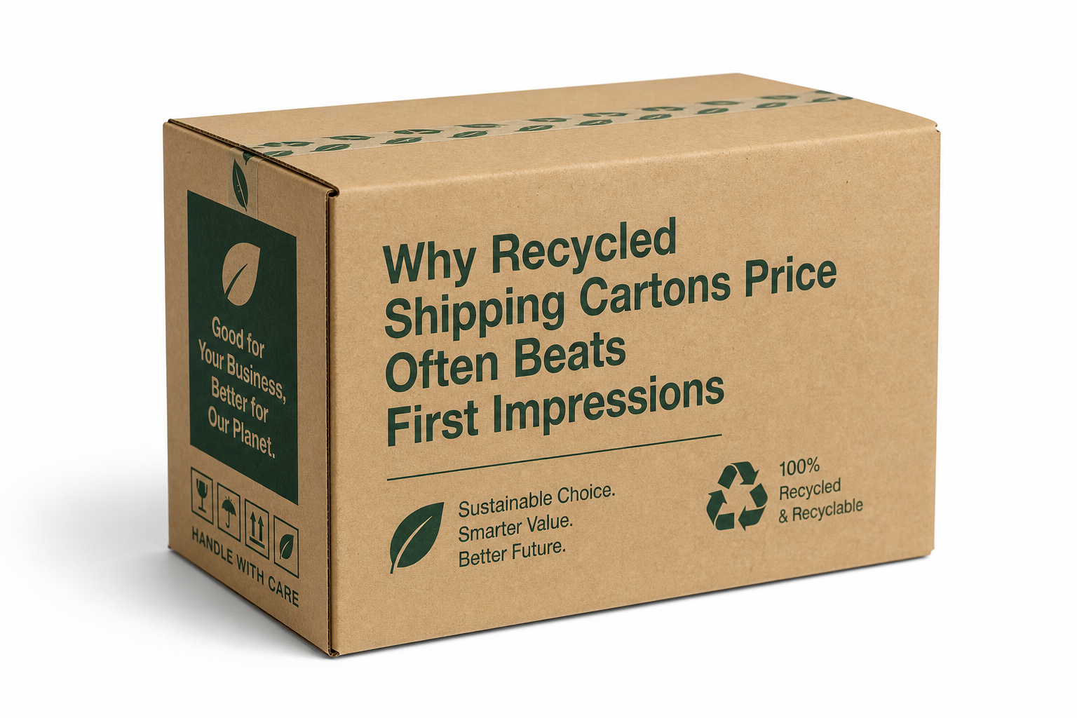 Recycled Shipping Cartons Price: Board, Finish, Dieline, and Unit Cost