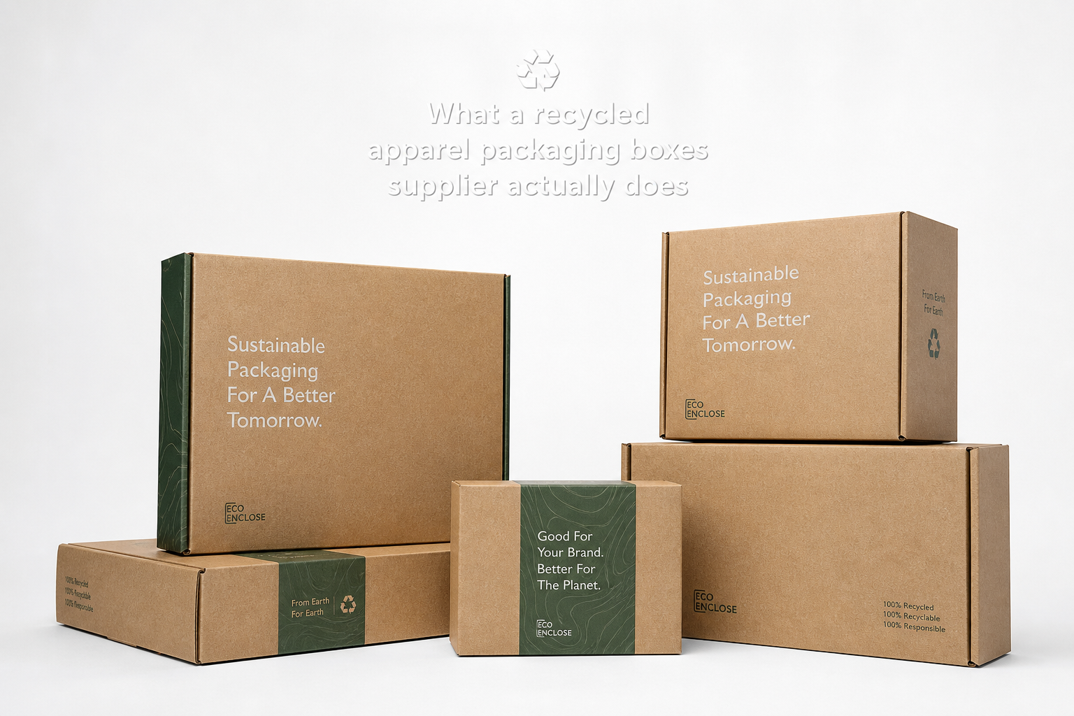 Recycled Apparel Packaging Boxes Supplier: Board, Finish, Dieline, and Unit Cost
