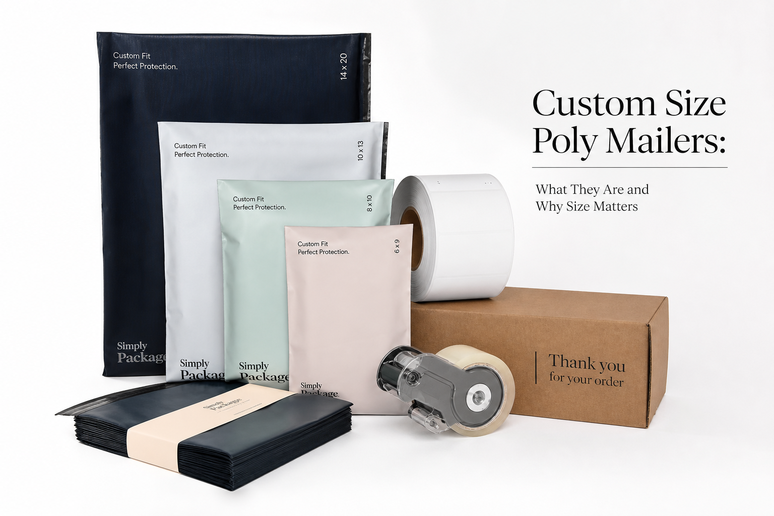 Custom Size Poly Mailers: Film, Print, MOQ, and Carton Packing