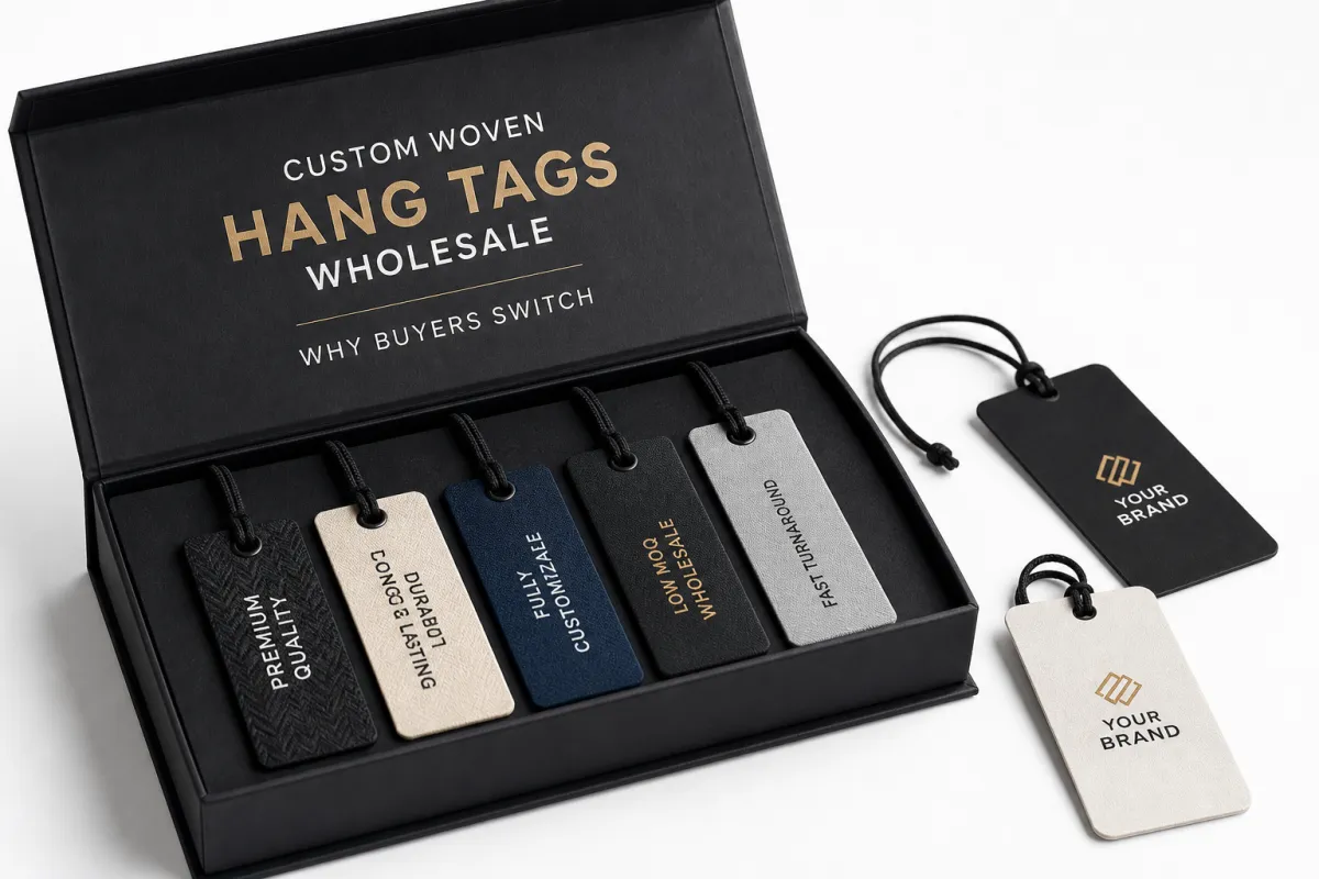 Custom Woven Hang Tags Wholesale: Specs, Pricing, Process