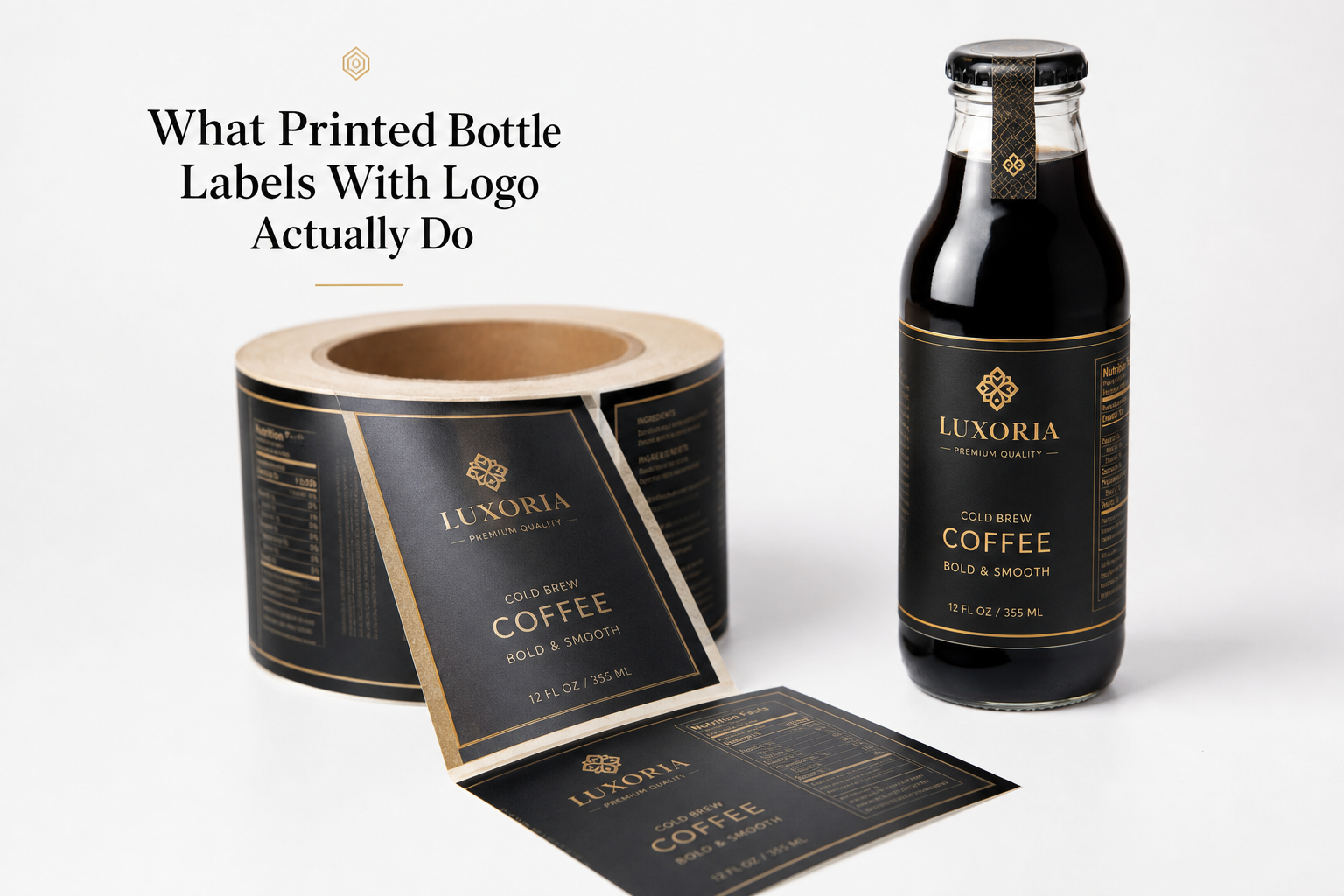 Printed Bottle Labels with Logo: Material, Adhesive, Artwork, and MOQ