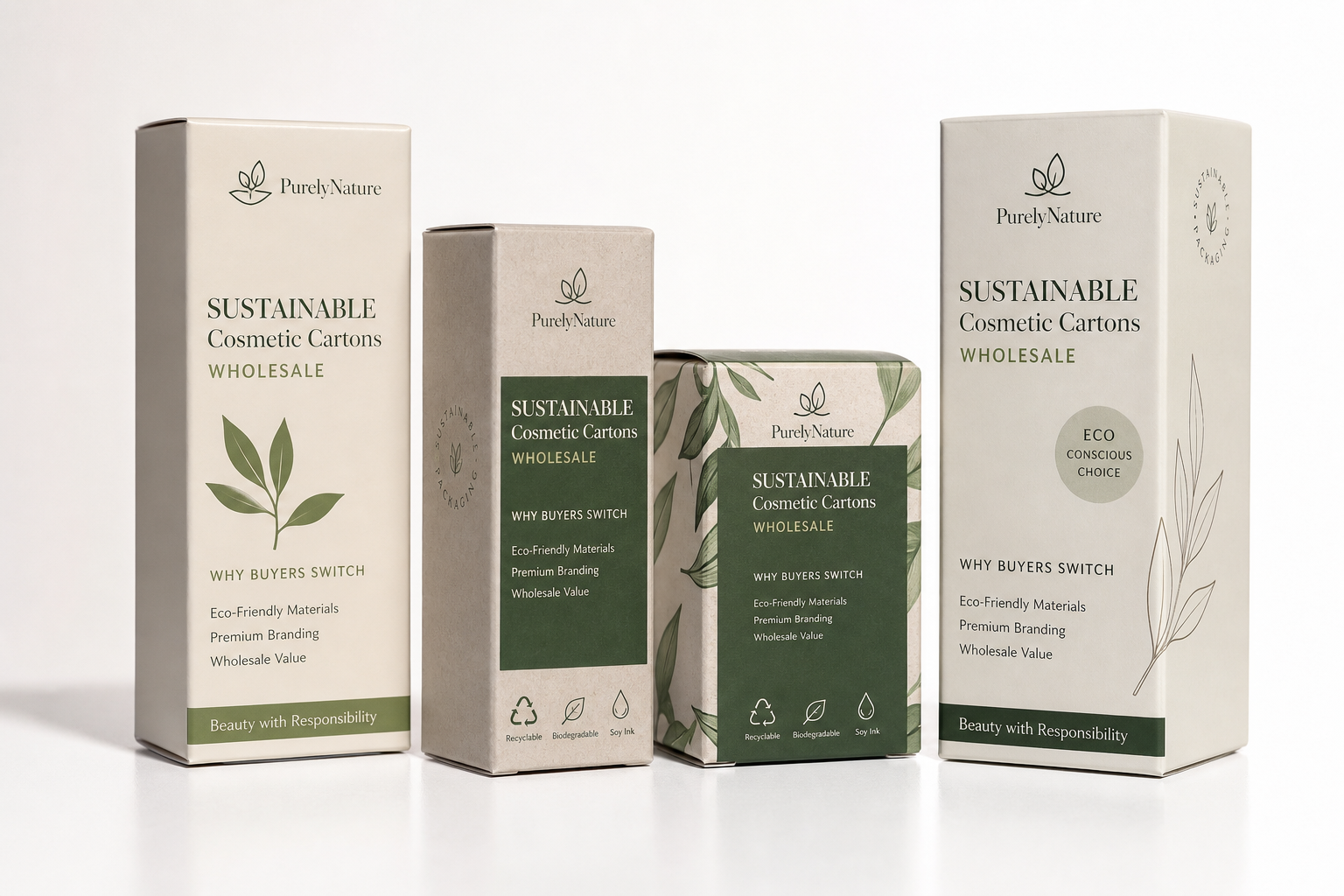 Sustainable Cosmetic Cartons Wholesale: Board, Finish, Dieline, and Unit Cost