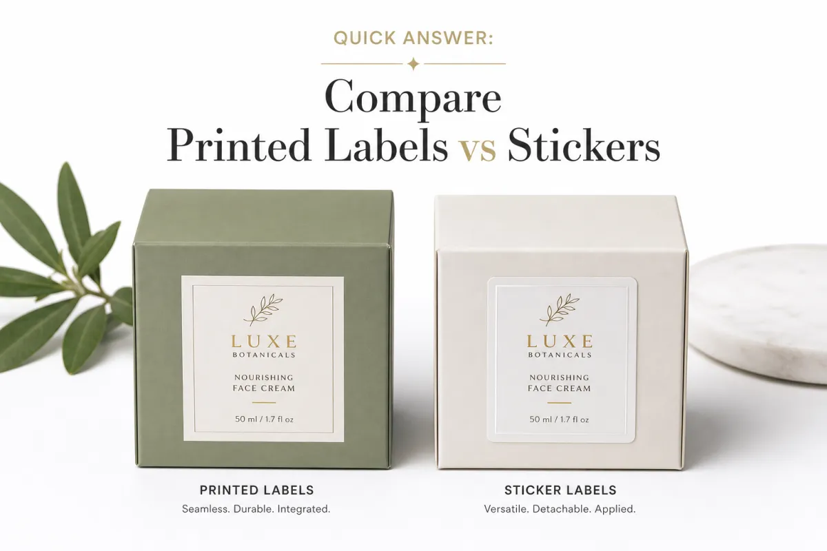 Compare Printed Labels vs Stickers