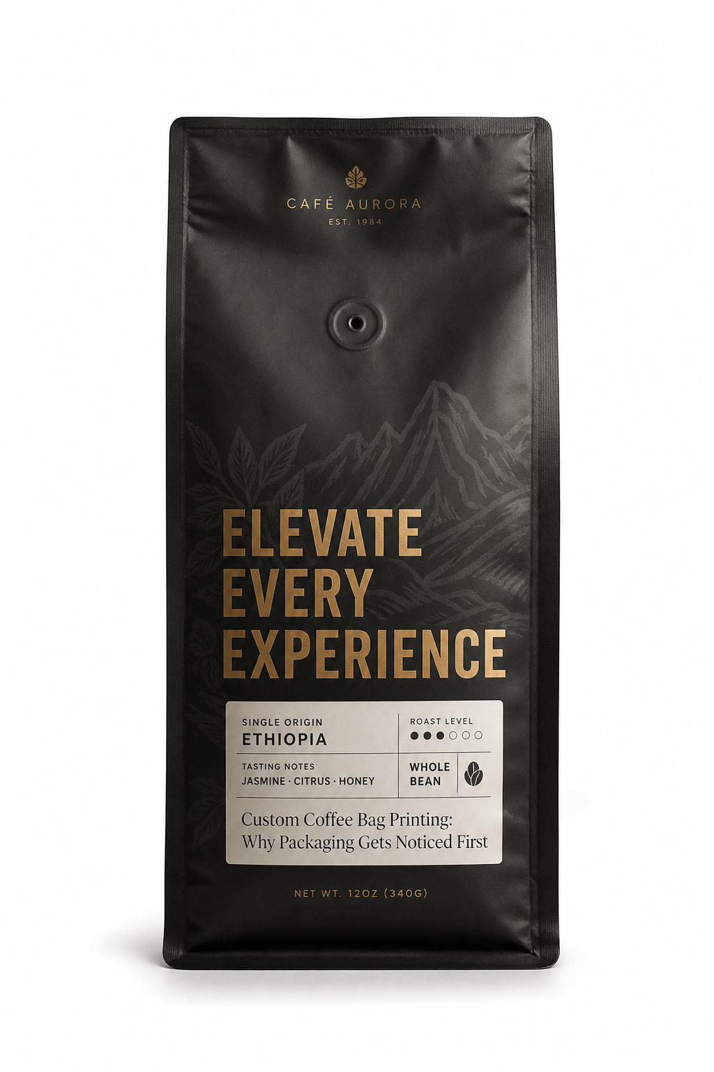 Custom Coffee Bag Printing: Film, Print, MOQ, and Carton Packing