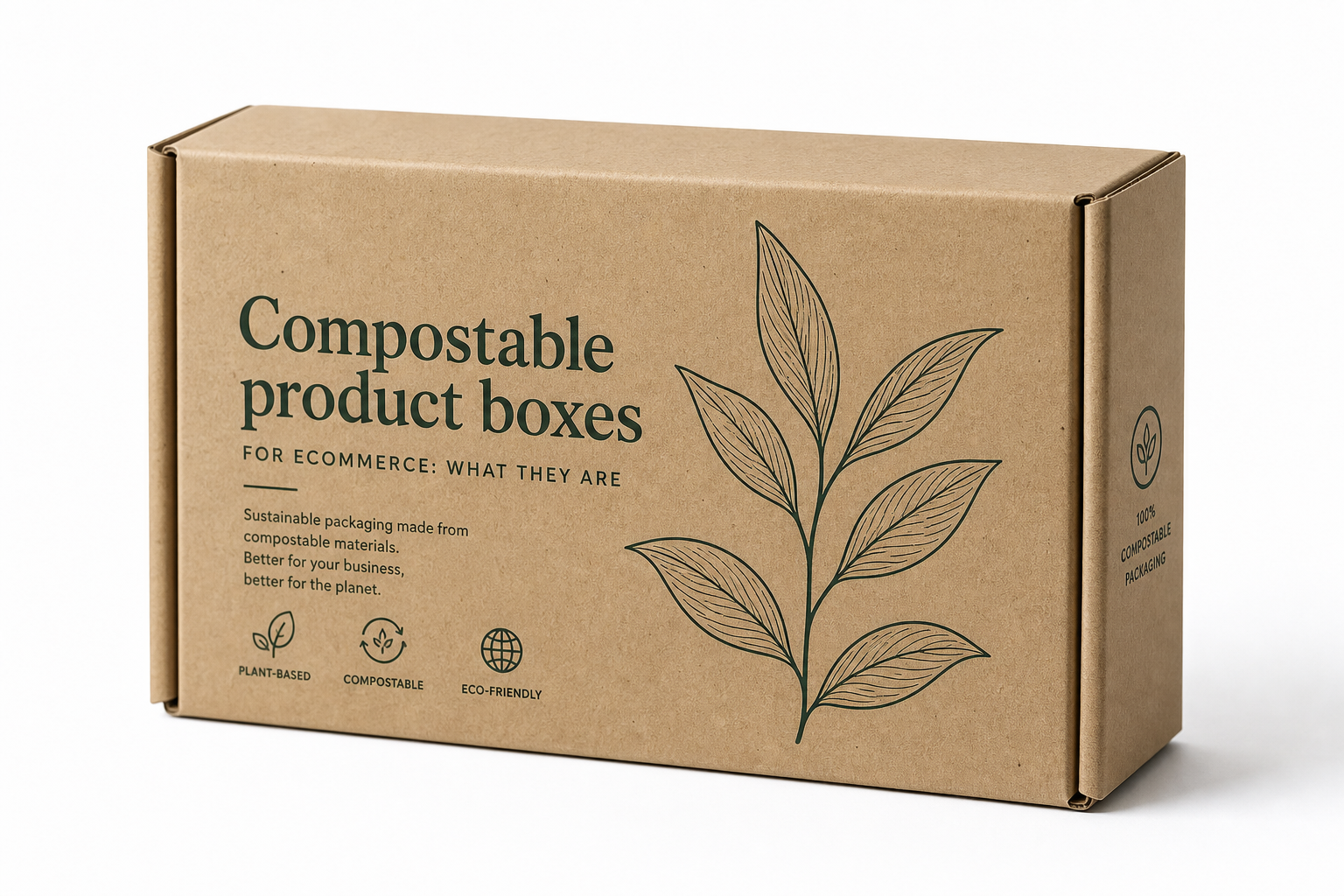 Compostable Product Boxes for Ecommerce: Board, Finish, Dieline, and Unit Cost