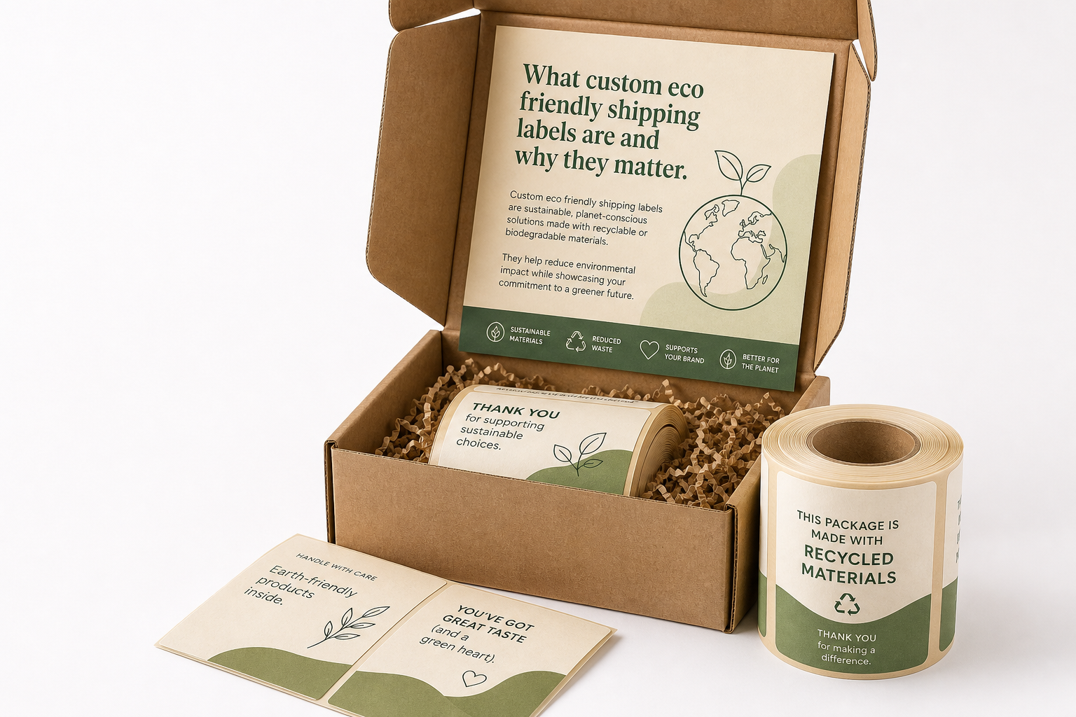 Custom Eco Friendly Shipping Labels: Material, Adhesive, Artwork, and MOQ
