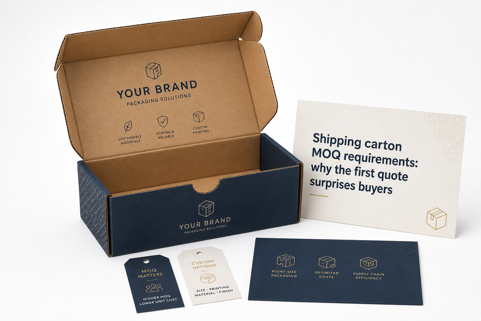 Shipping Carton MOQ Requirements: Board, Finish, Dieline, and Unit Cost