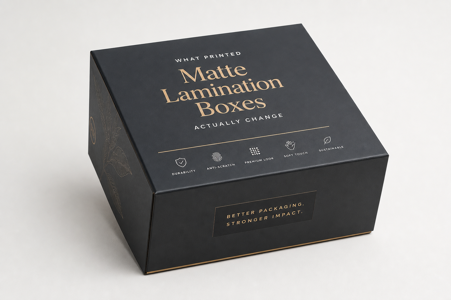 Printed Matte Lamination Boxes for Premium Branding