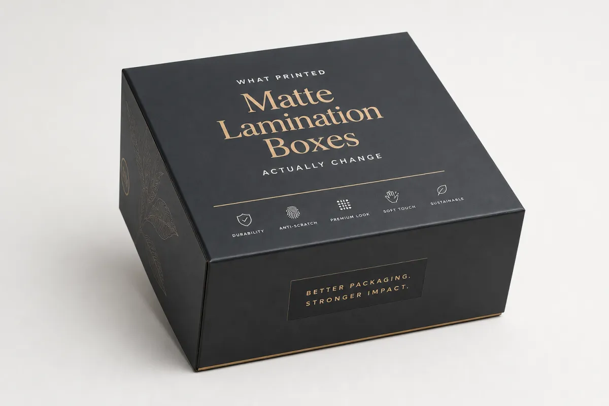 Printed Matte Lamination Boxes for Premium Branding
