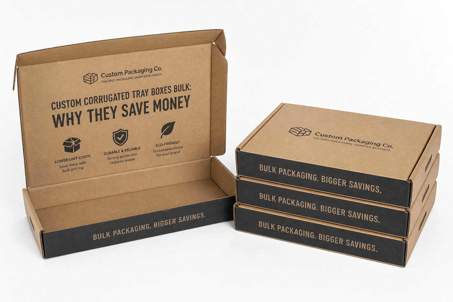Custom Corrugated Tray Boxes Bulk: Pricing and Specs