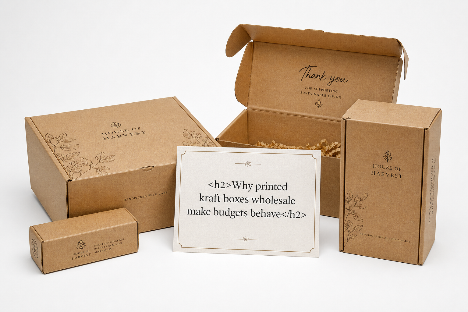 Printed Kraft Boxes Wholesale: Costs, Specs, Orders