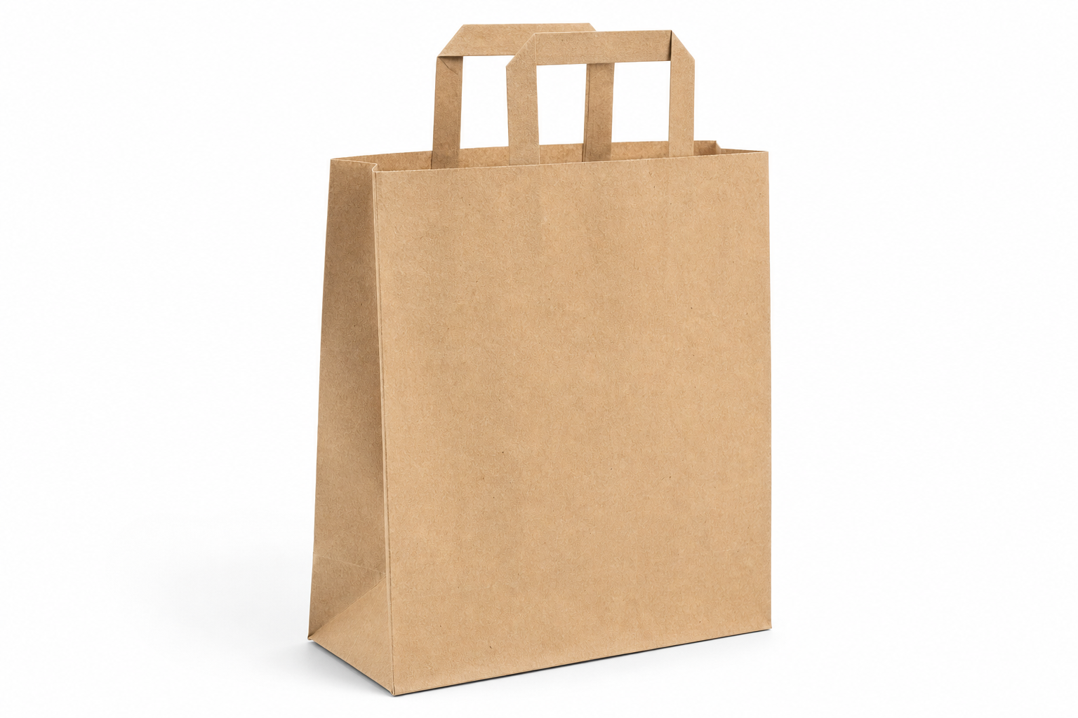 Custom Recycled Paper Bags with Handles: Film, Print, MOQ, and Carton Packing