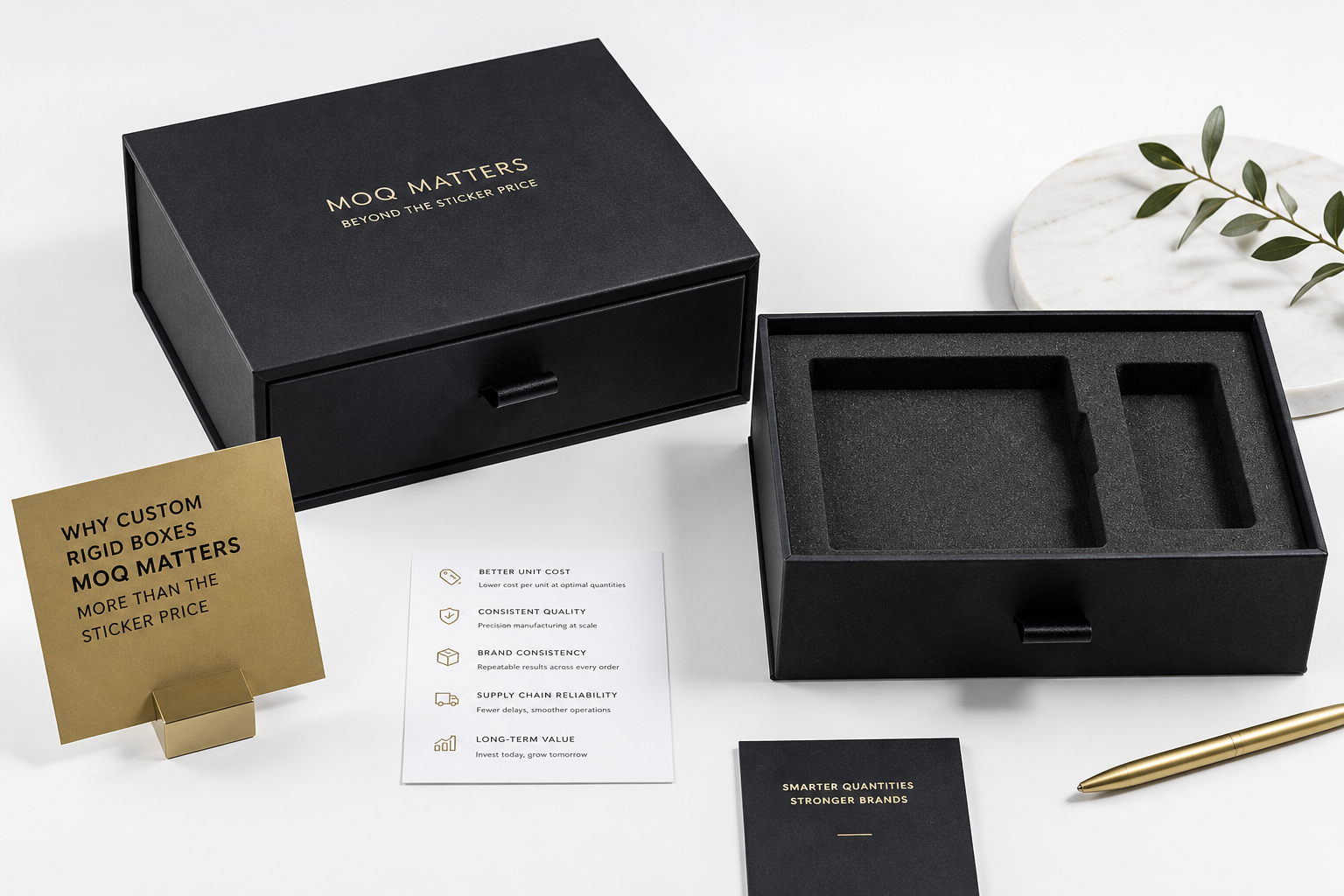 Custom Rigid Boxes MOQ for Sustainable Packaging Orders