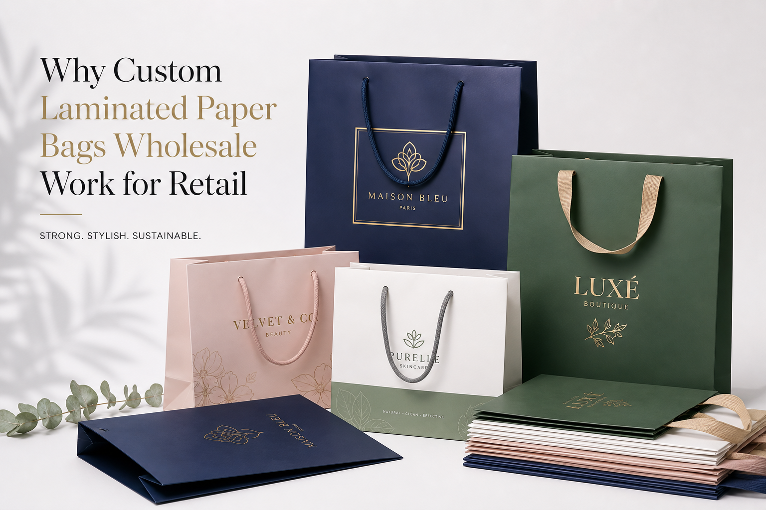Custom Laminated Paper Bags Wholesale for Retail Brands
