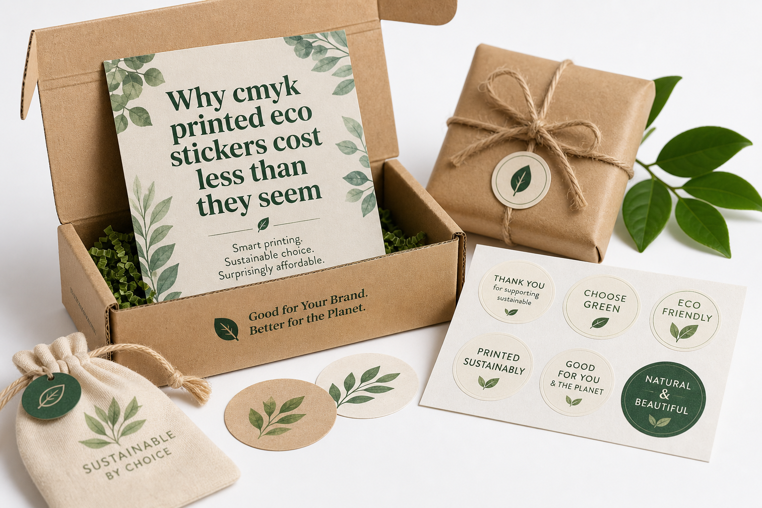 CMYK Printed Eco Stickers Cost: Pricing, MOQ, and Specs