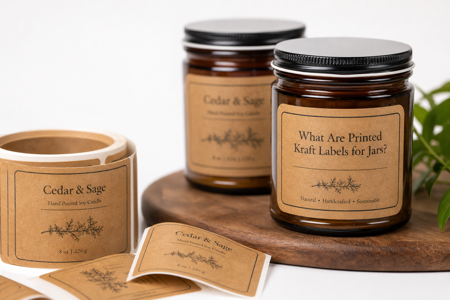 Printed Kraft Labels for Jars: Material, Adhesive, Artwork, and MOQ