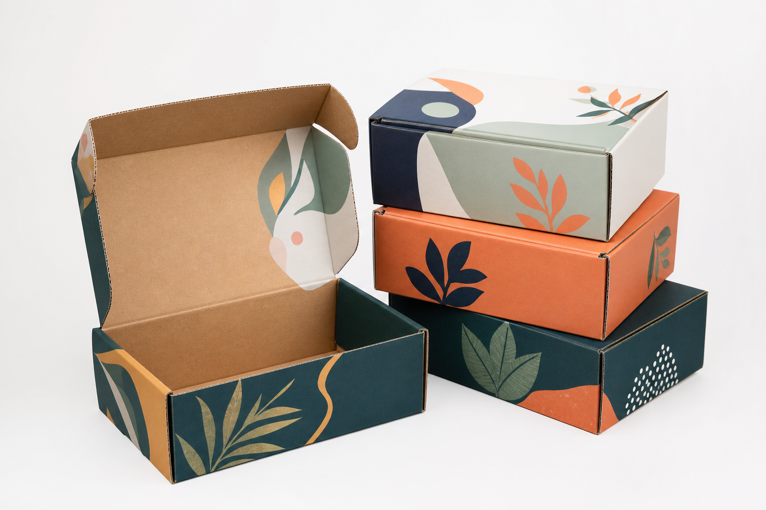 Offset Printed Corrugated Boxes: Board, Finish, Dieline, and Unit Cost
