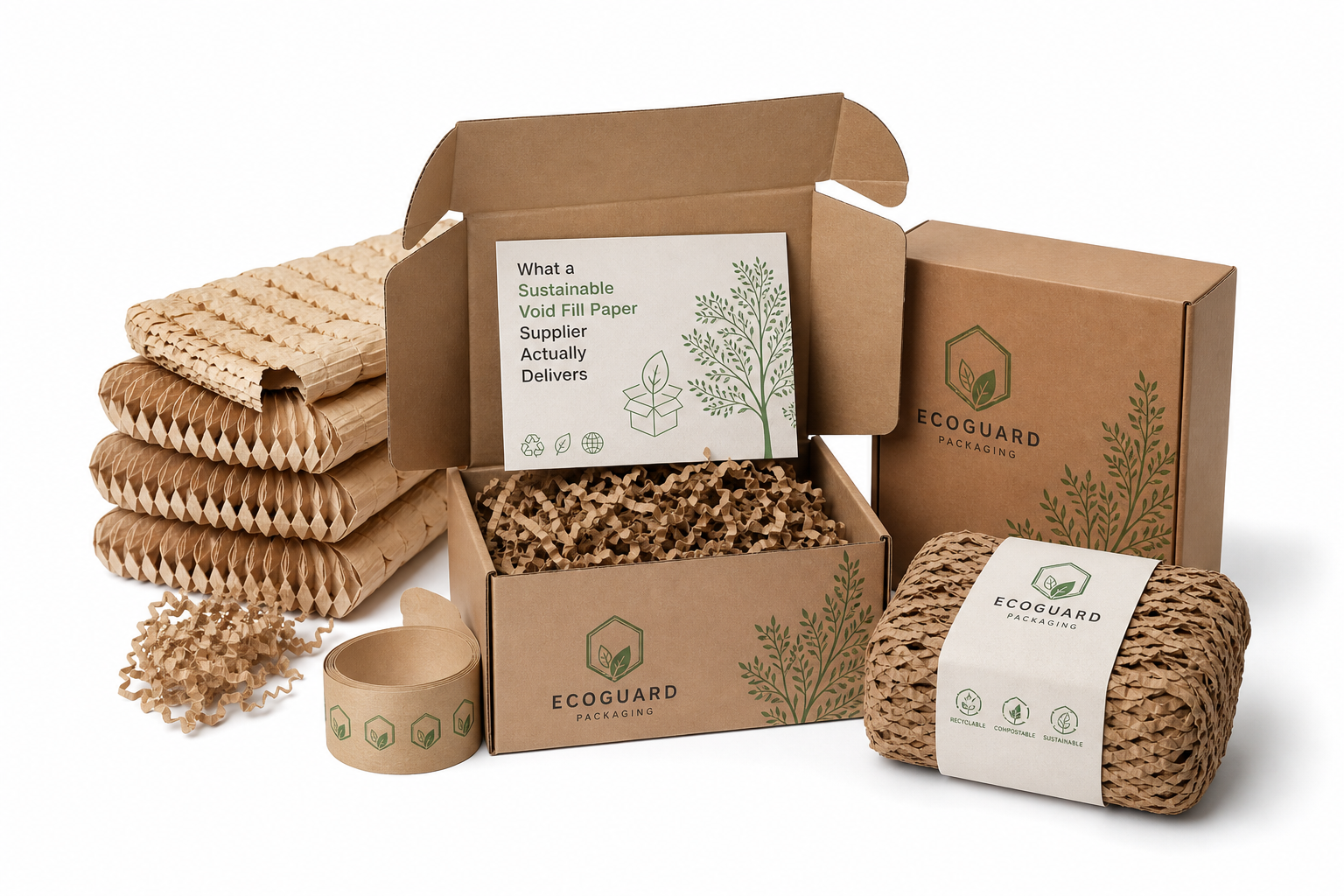 Sustainable Void Fill Paper Supplier: Material, Print, Proofing, and Reorder Risk