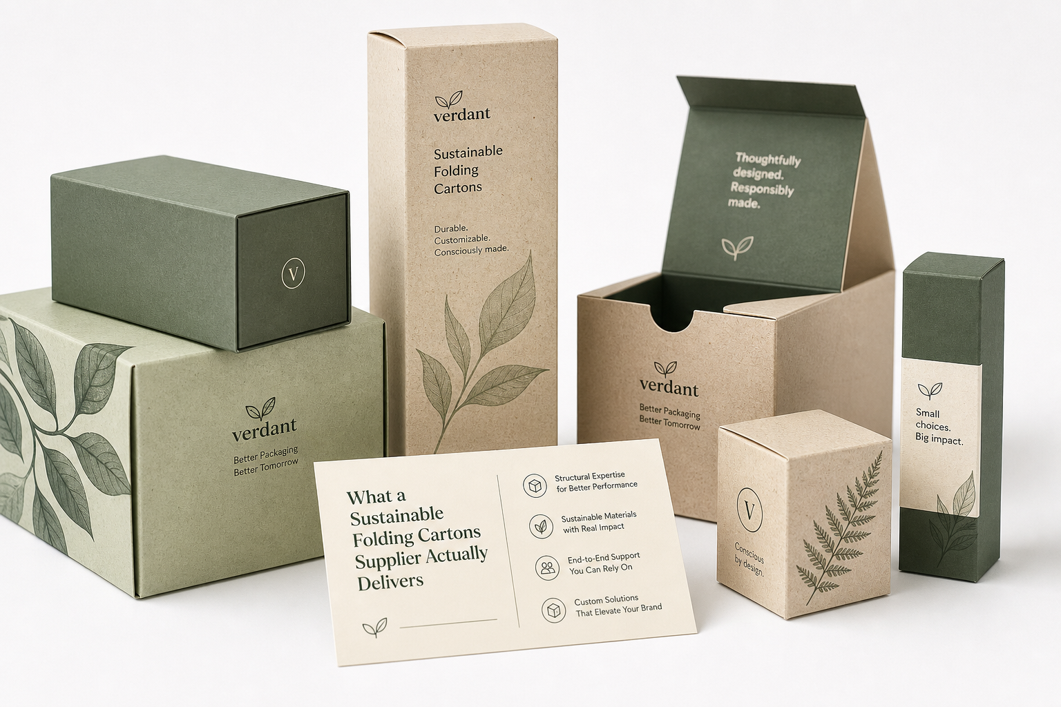 Sustainable Folding Cartons Supplier: Board, Finish, Dieline, and Unit Cost