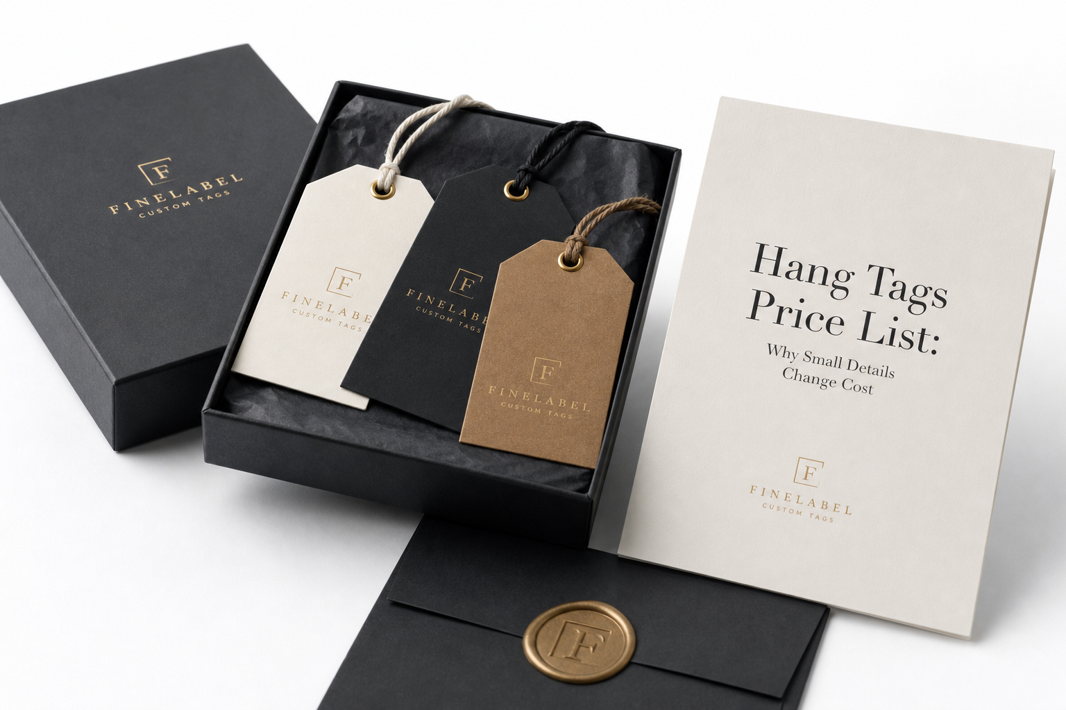 Hang Tags Price List: Material, Adhesive, Artwork, and MOQ
