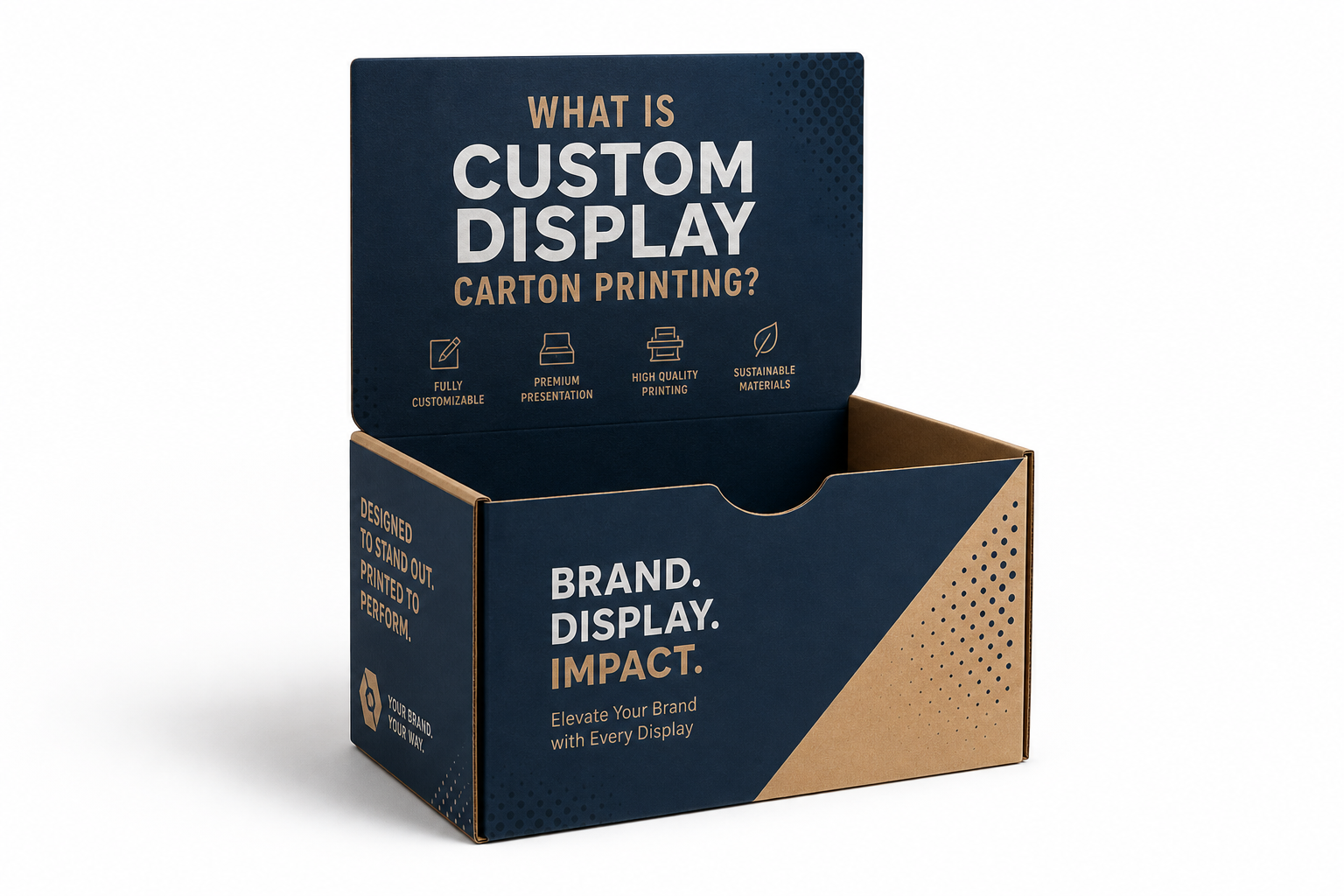 Custom Display Carton Printing: Board, Finish, Dieline, and Unit Cost