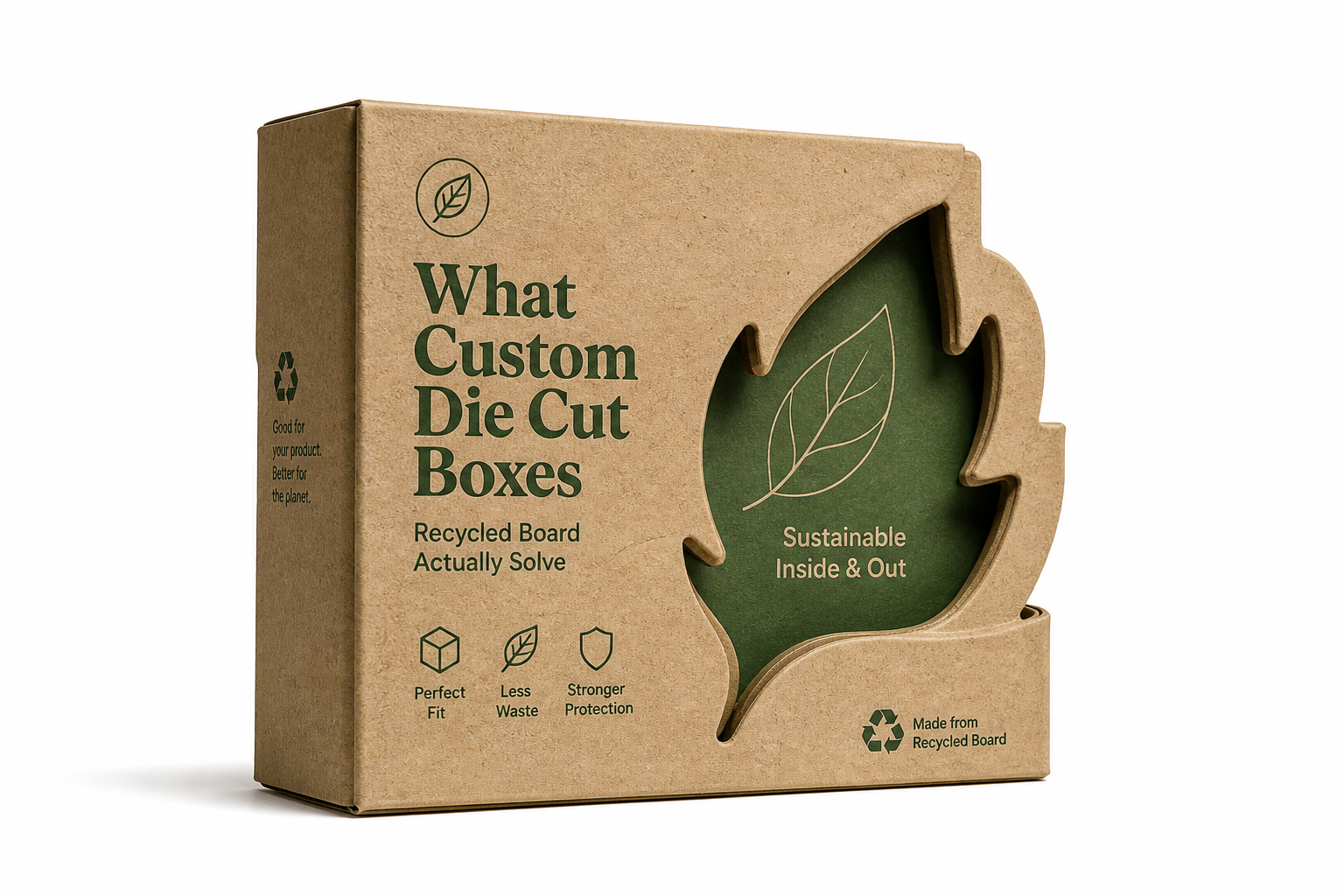 Custom Die Cut Boxes Recycled Board for Sustainable Brands