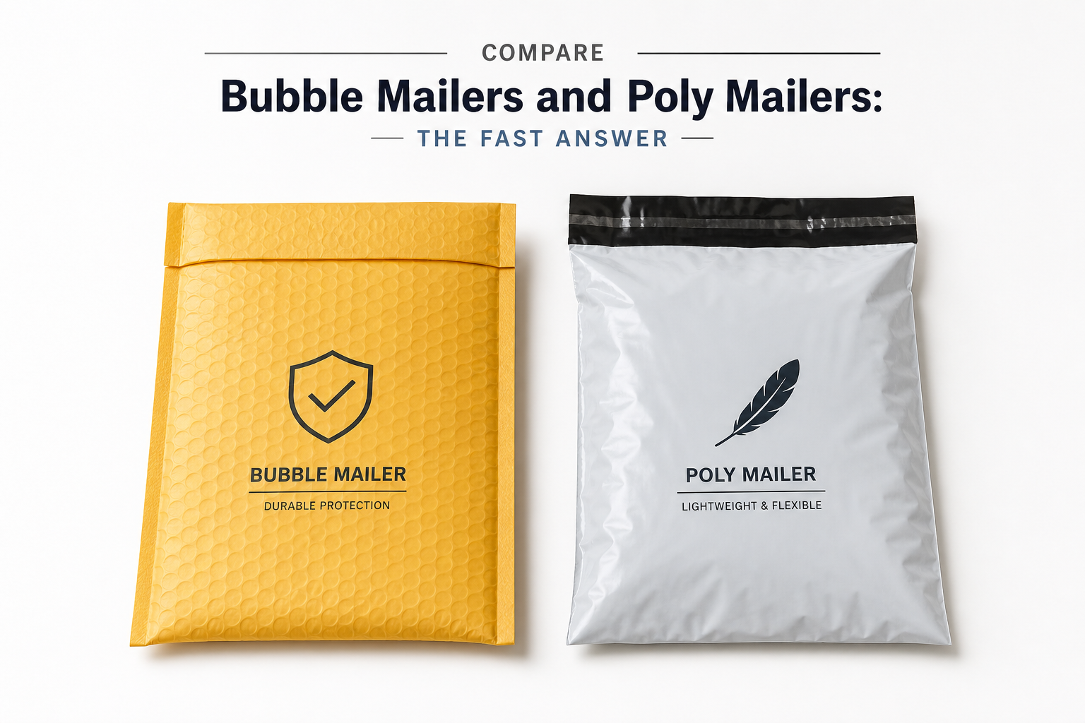 Compare Bubble Mailers and Poly Mailers Use Cases: Film, Closure, Print, and Fulfillment