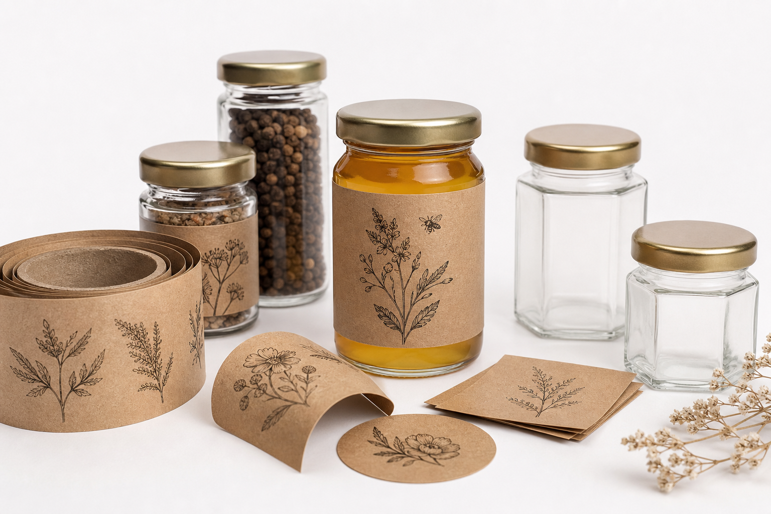 Printed Kraft Labels for Jars: Materials, Cost, and Fit