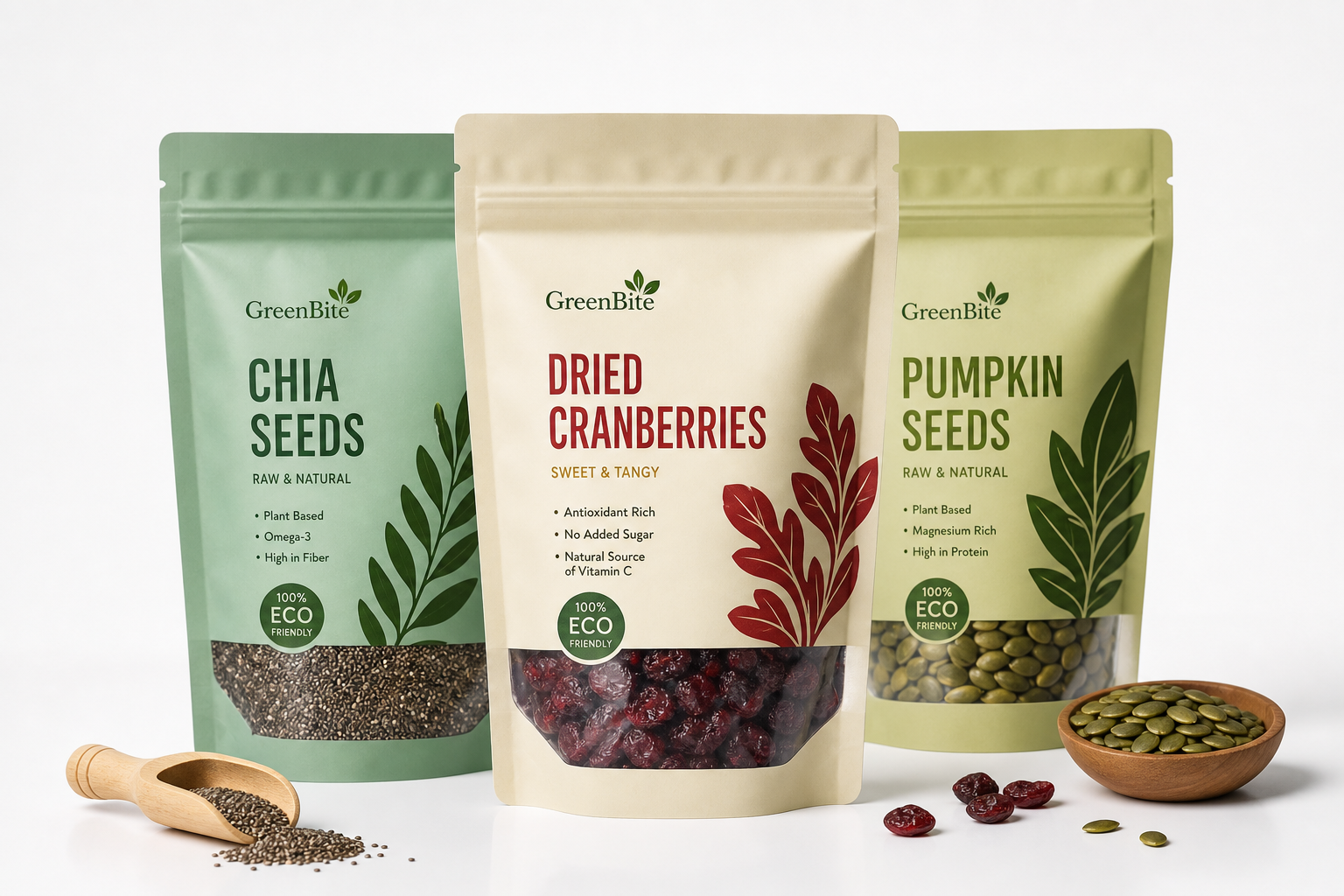 Printed Eco Snack Pouches Wholesale for Packaging Brands