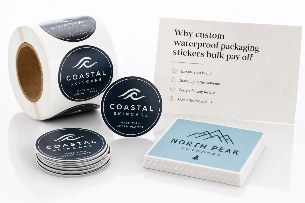 Custom Waterproof Packaging Stickers Bulk for Brands