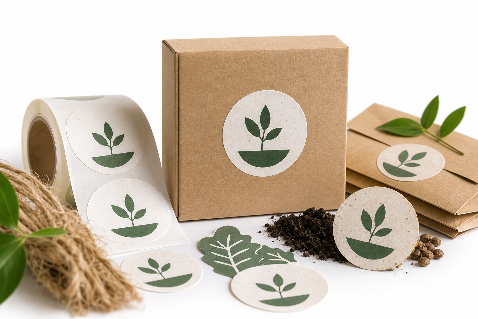 Custom Compostable Sticker Labels: Material, Adhesive, Artwork, and MOQ