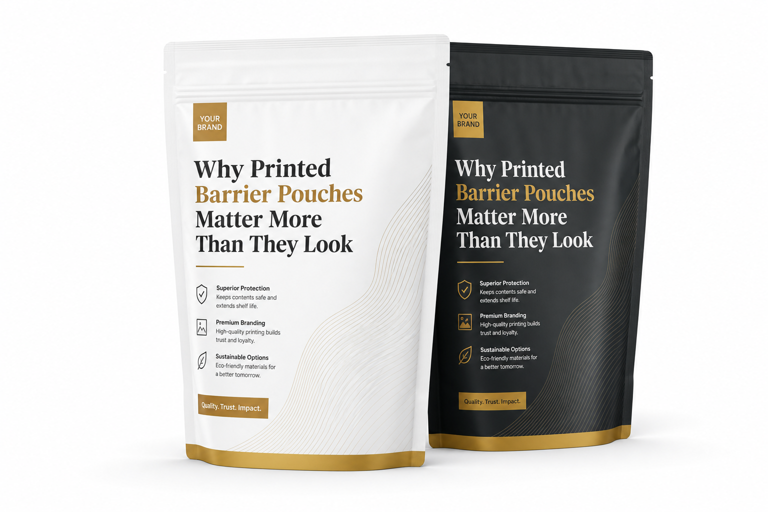 Printed Barrier Pouches Supplier: Film, Print, MOQ, and Carton Packing