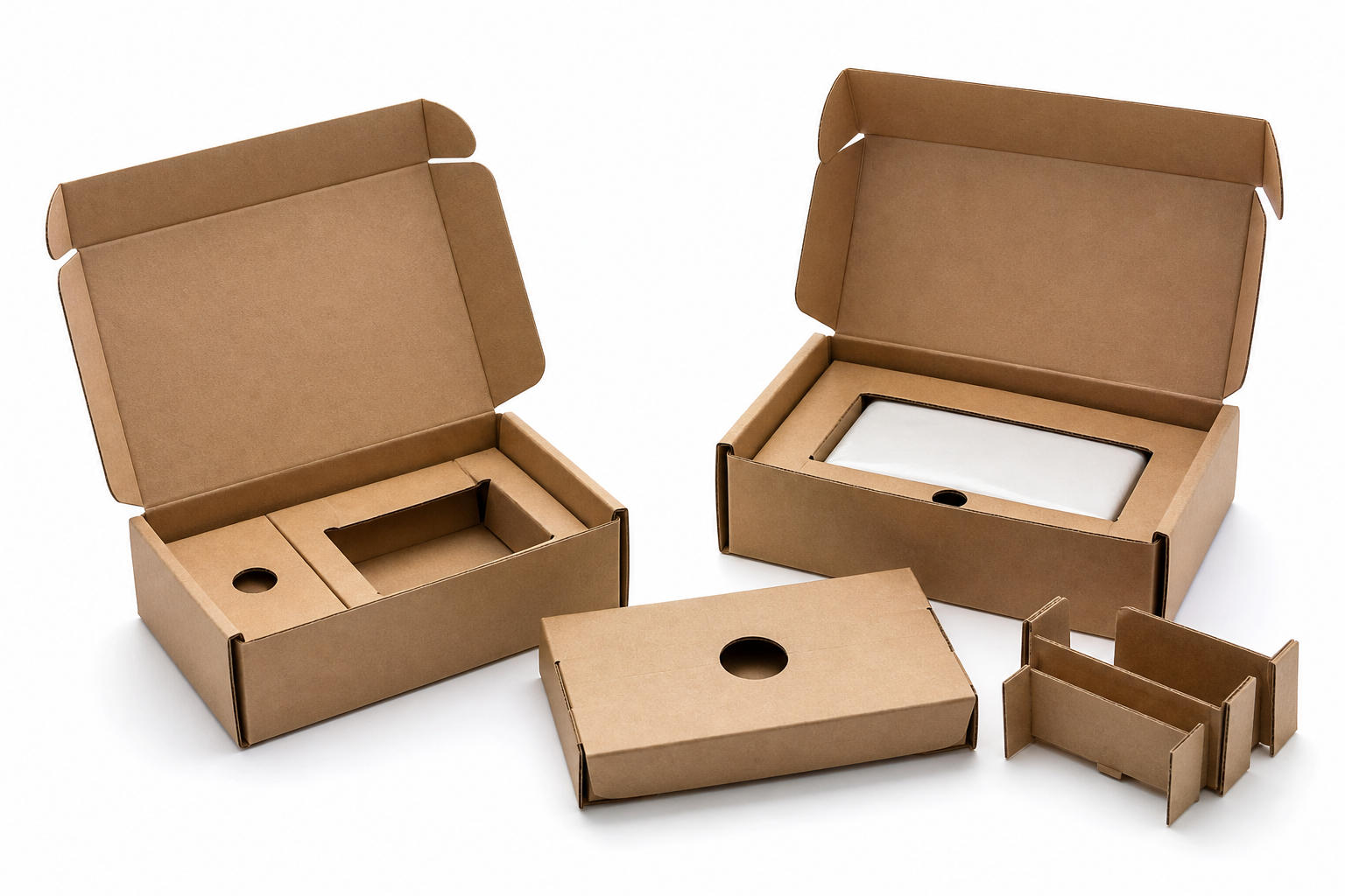 Custom Kraft Mailers with Inserts: Film, Print, MOQ, and Carton Packing