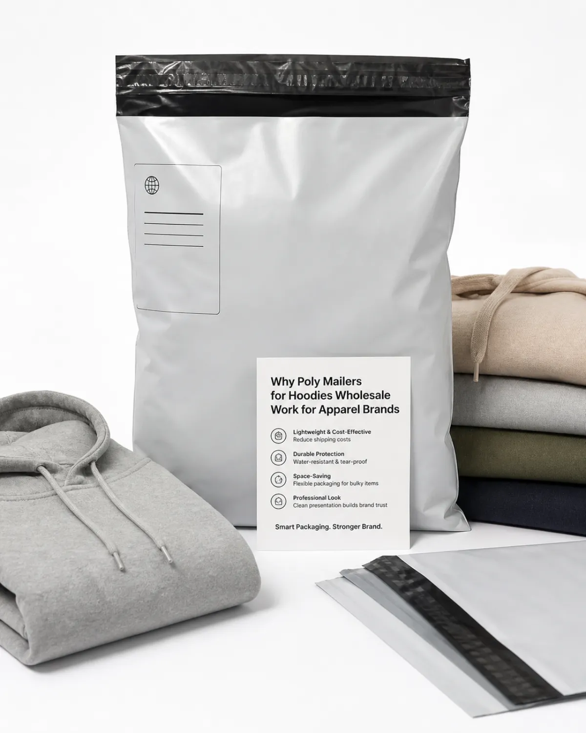 Poly Mailers for Hoodies Wholesale: Specs, Pricing, Process