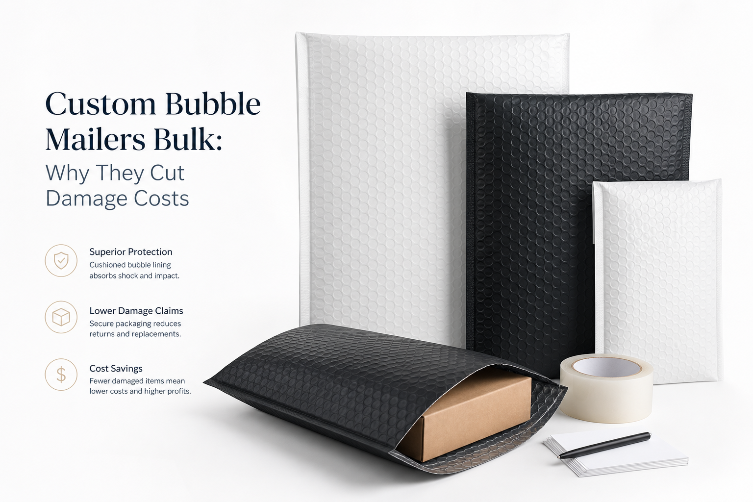 Custom Bubble Mailers Bulk: Pricing, Specs, Ordering