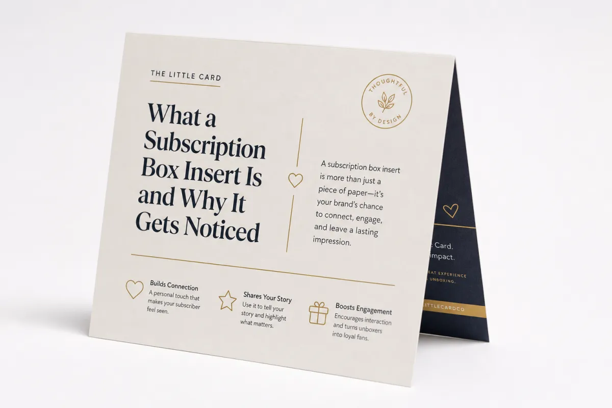 Design Subscription Box Insert That Feels Premium