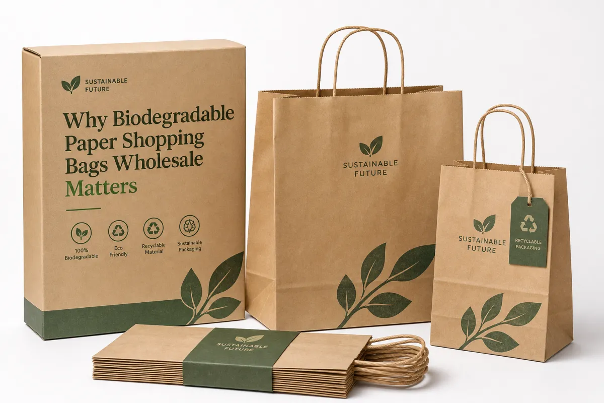 Biodegradable Paper Shopping Bags Wholesale