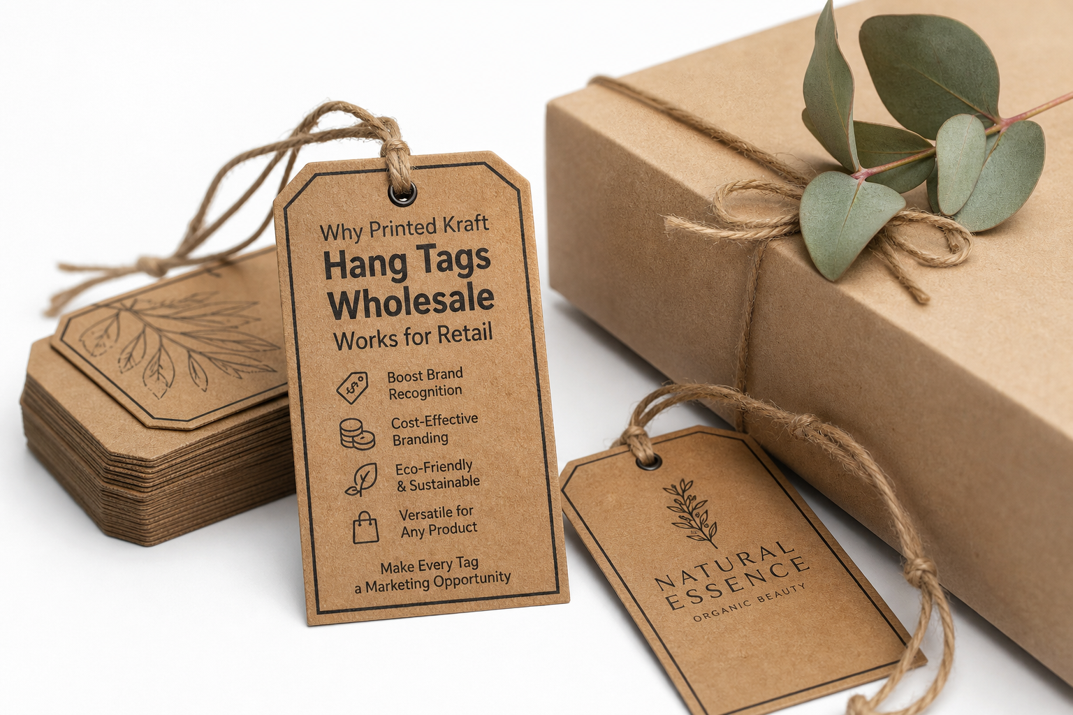 Printed Kraft Hang Tags Wholesale: Specs, Pricing, MOQ